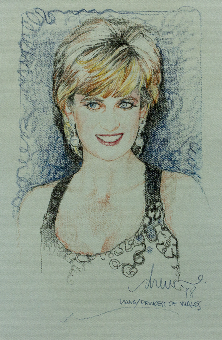 ドゥルー・ストゥルーザン プリンセス・ダイアナ　直筆サイン ジークレー 限定 Diana Princess of Wales — GALACTIC GALLERY